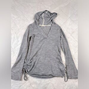Roxy women’s juniors hooded pullover shirt pull string side